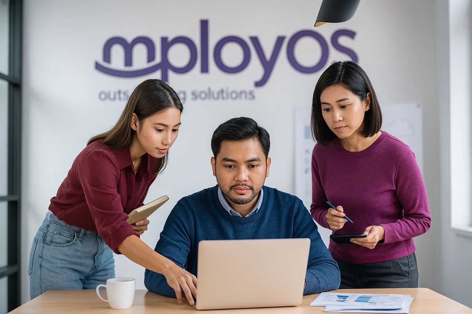 Filipino Professionals Collaborating in Modern Office